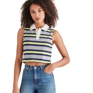 Steve Madden Women's Ryland Cropped Rugby Top